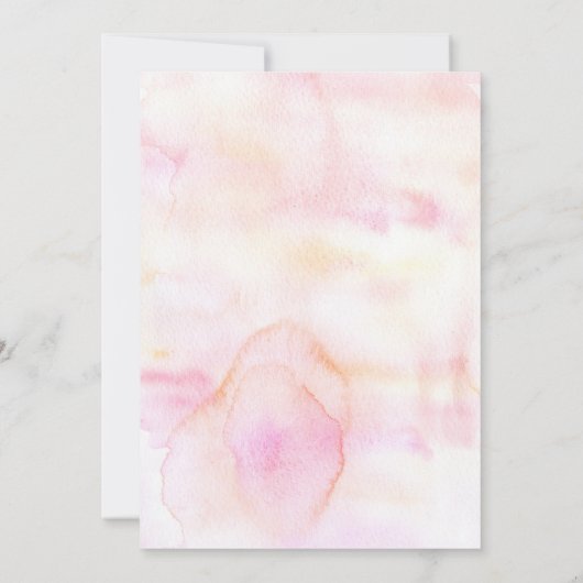 Blush Boho Watercolor | Dusche Einladung (Rückseite)