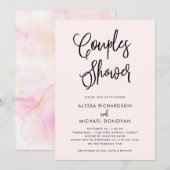 Blush Boho Watercolor | Dusche Einladung (Vorne/Hinten)