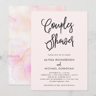 Blush Boho Watercolor   Dusche Einladung