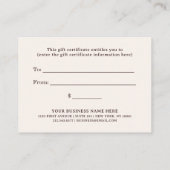 Blush Boho Wildblumen | Geschenkgutschein Rabattkarte (Rückseite)