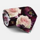 Blush Bordeaux Desdemona Rose Hochzeit Krawatte (Gerollt)