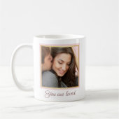 Blush Border Portrait Kaffeetasse (Links)