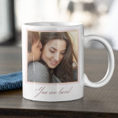 Blush Border Portrait Kaffeetasse