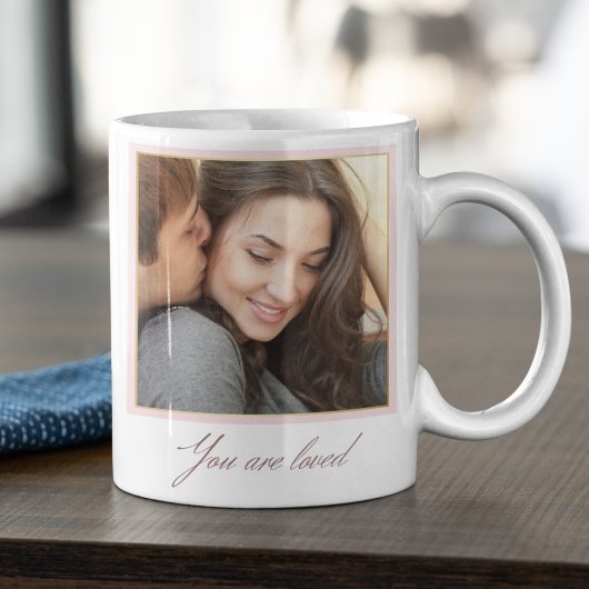 Blush Border Portrait Kaffeetasse