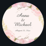 Blush Botanical Floral Wedding Stickers<br><div class="desc">Matching Einladung,  Rsvp Karten,  Porto Briefmarke und mehr im Little Bayleigh Store. Wir haben Kunstwerke von: www.createthecut.com</div>