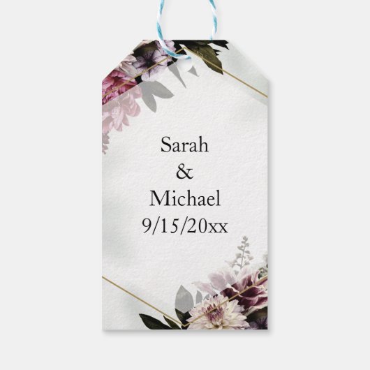 Blush Botanical  Geschenkanhänger (Rückseite)