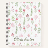 Blush Botanical Journal Personalized Floral  Notizblock (Vorderseite)