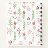 Blush Botanical Journal Personalized Floral  Notizblock (Rückseite)