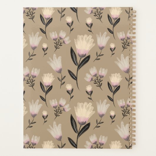Blush Botanical Modern Floral Planner Planer (Rückseite)