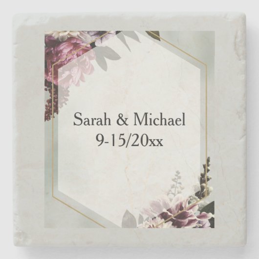 Blush Botanical Steinuntersetzer (Vorderseite)