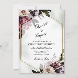 Blush botanical Wedding Invitation Einladung