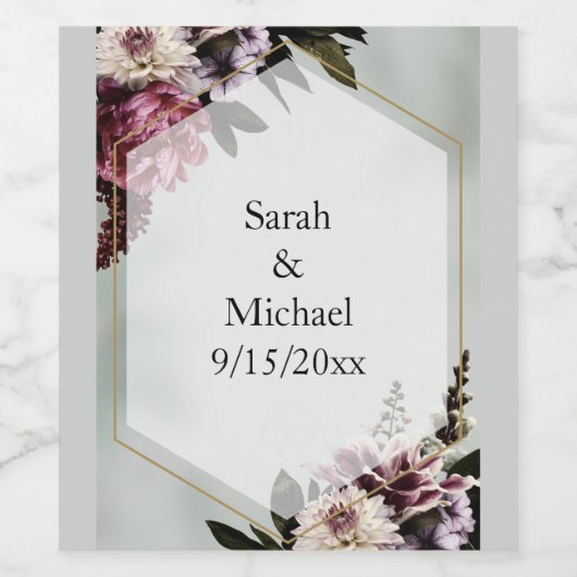 Blush Botanical Weinetikett (Einzelnes Label)