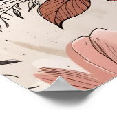 Blush Botanische Blume Print 1 Poster (Ecke)