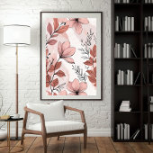 Blush Botanische Blume Print 2 Poster