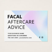 Blush Botox Injektionskarte nach der Behandlung (Vorderseite)