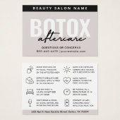Blush Botox Injektionskarte nach der Behandlung (Vorne & Hinten)