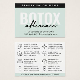 Blush Botox Injektionskarte nach der Behandlung