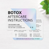 Blush Botox Injektionskarte nach der Behandlung (Schreibtisch)