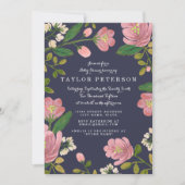 Blush Bouquet Baby Dusche Einladung (Vorderseite)
