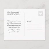 Blush Bouquet Hochzeitsankündigung Ankündigungspostkarte (Rückseite)