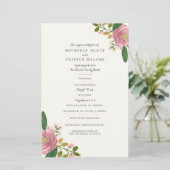 Blush Bouquet Hochzeitsprogramme (Stehend Vorderseite)