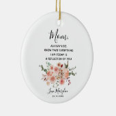 Blush Bouquet Personalisiert Mother of the Bride Keramik Ornament (Rechts)