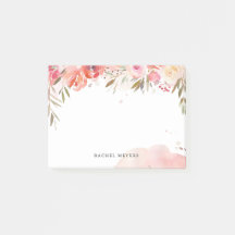 Blush Bouquet Personalisiert Name Monogram