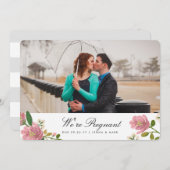 Blush Bouquet Pregnancy Ankündigung (Vorne/Hinten)