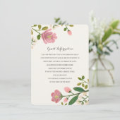 Blush Bouquet Wedding Insert (Stehend Vorderseite)