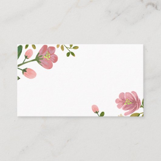 Blush Bouquet Wedding Platzkarten 100 pk (Vorderseite)