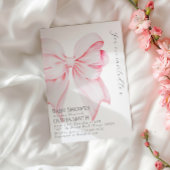 Blush Bow Baby Dusche Einladung