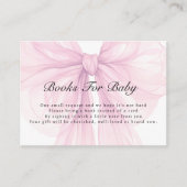 Blush Bow Books for Baby Enclosure Card Begleitkarte (Vorderseite)