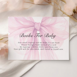 Blush Bow Books for Baby Enclosure Card Begleitkarte