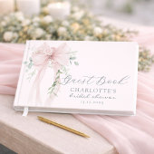 Blush Bow Bridal Shower Gästebuch