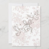 Blush Bow Coquette Wedding Einladung (Rückseite)