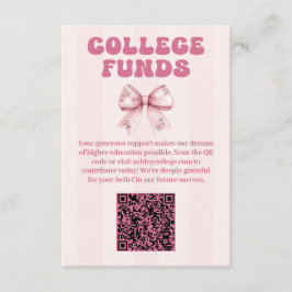 Blush Bow Graduation Party Uni Funds Begleitkarte