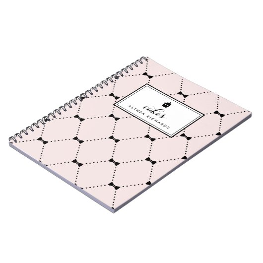 Blush Bow Krawatte Muster | Rezept Notizblock (Linke Seite)