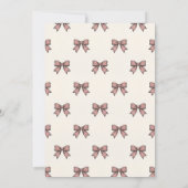 Blush & Bows Coquette Birthday Einladung (Rückseite)