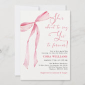 Blush & Bows, die sie gleich "Ja Brautparty" sagen Einladung (Vorderseite)