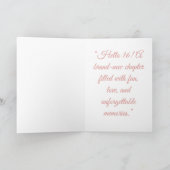 Blush & Bows Sweet Sixteen Birthday Karte (Innenseite)