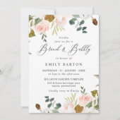 Blush Brautparty Brunch & Bubbly Einladung (Vorderseite)