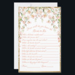 Blush-Brautparty-Hochzeit<br><div class="desc">Hübsches Rosa-Rosa-Aquarellspiel mit botanischem Brautparty. "Wie werden wir die Braut kennen?" Ideal für Ihre Brautparty-Veranstaltung.</div>