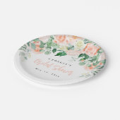 Blush-Brautparty Pappteller (Schrägansicht)