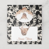 Blush Brautparty Platzkarte (Außenseite Aufgefaltet)