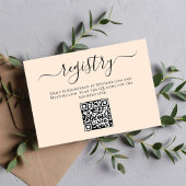 Blush-Brautparty QR-Code-Geschenk Registrierungssk Begleitkarte