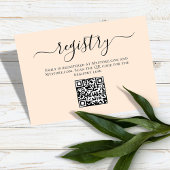 Blush-Brautparty QR-Code-Geschenk Registrierungssk Begleitkarte