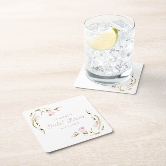 Blush Brautparty Untersetzer (Vor Ort)