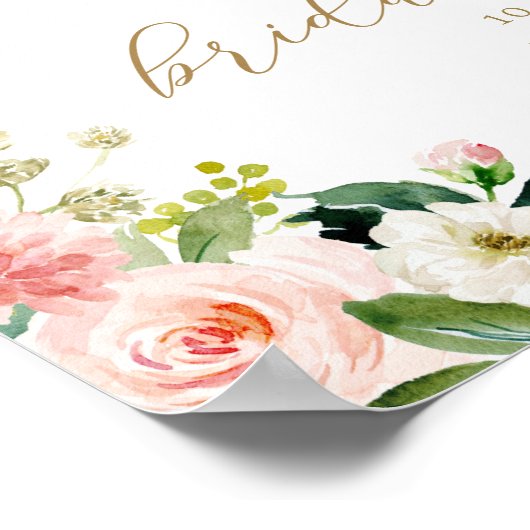 Blush Brautparty Willkommenspender Poster (Ecke)