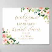 Blush Brautparty Willkommenspender Poster (Vorne)