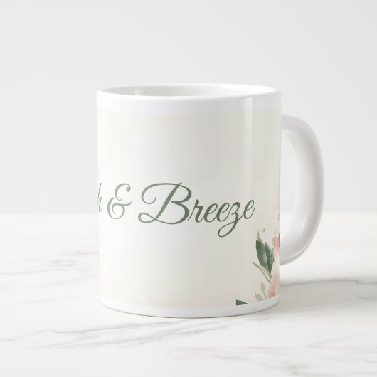 Blush & Breeze Hochzeitsdesign - Elegante Tasse (Vorderseite Rechts)